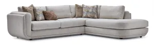 Fresh Perspective - Perspective 2-Piece Sectional with Right-Facing Chaise - Beige