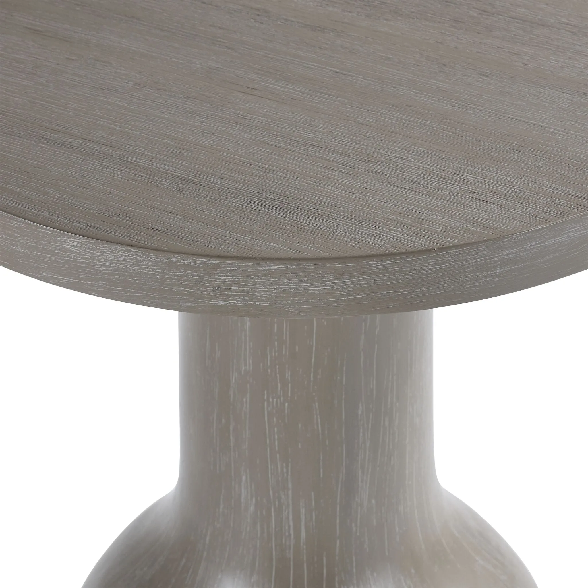 Fresh Perspective Turin 20" Round End Table - Grey