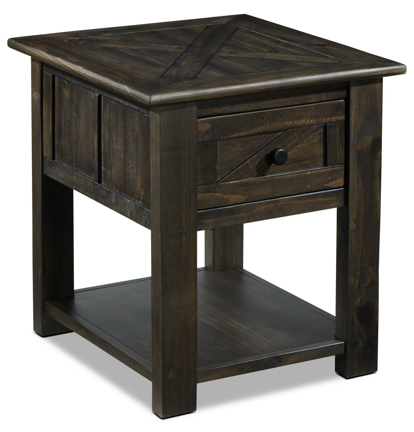 Gable End Table - Weathered Charcoal