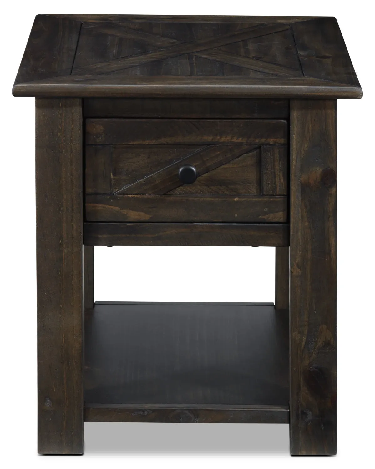 Gable End Table - Weathered Charcoal
