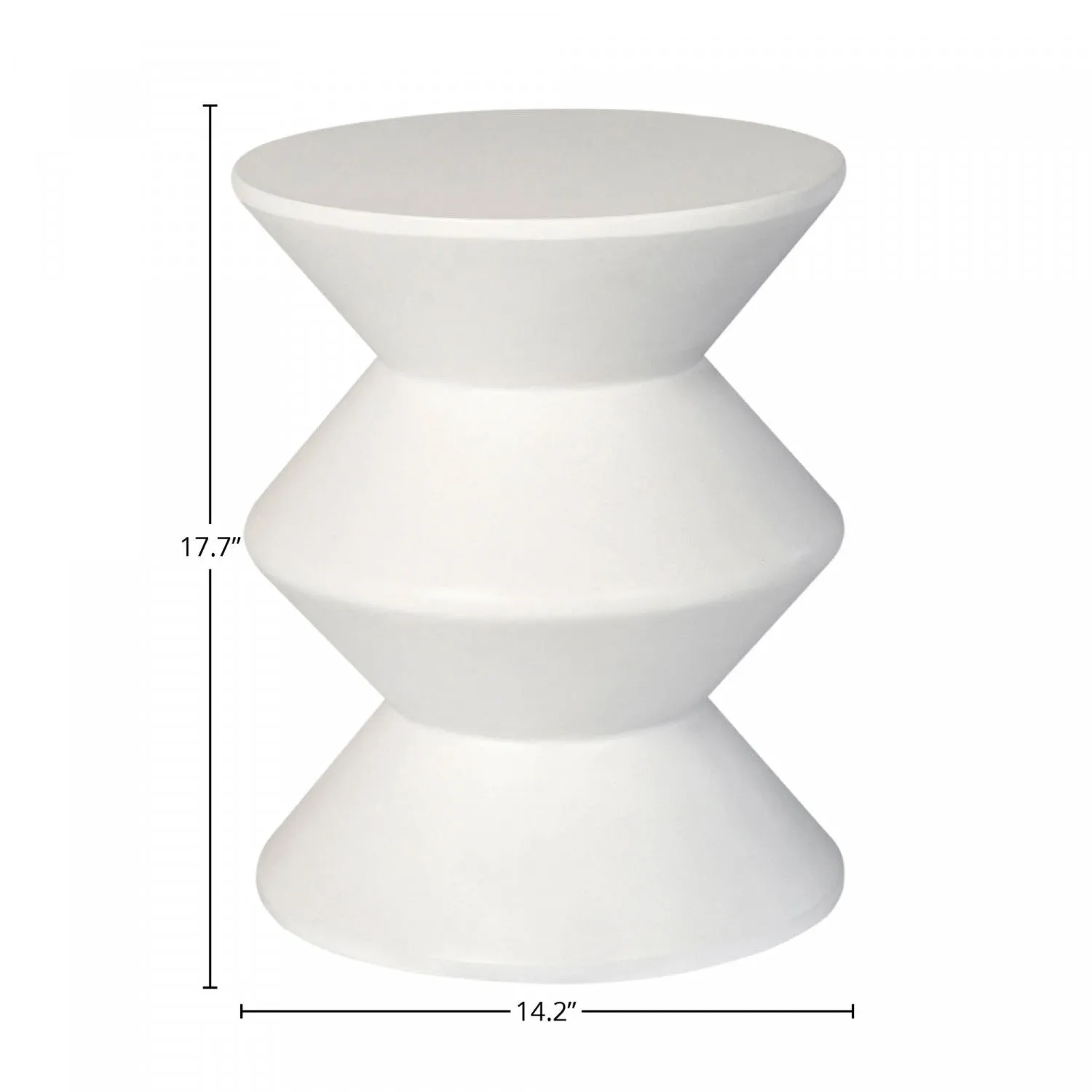 Gavrin Inverted Side Table - White