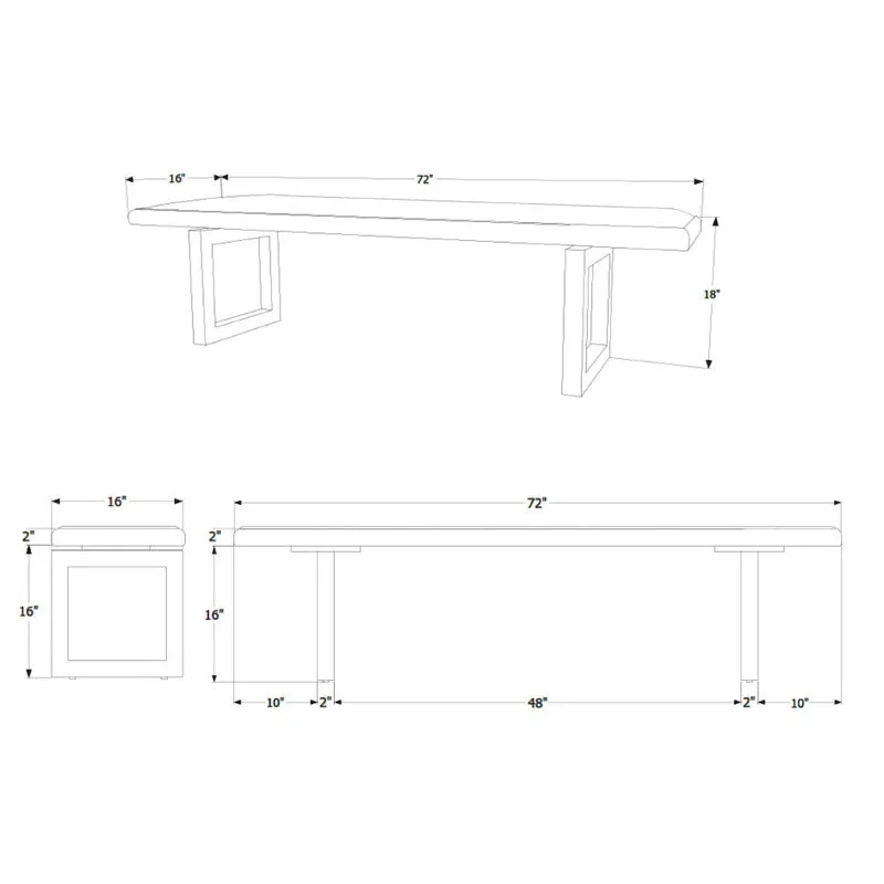 GAX 16 Leather Bench