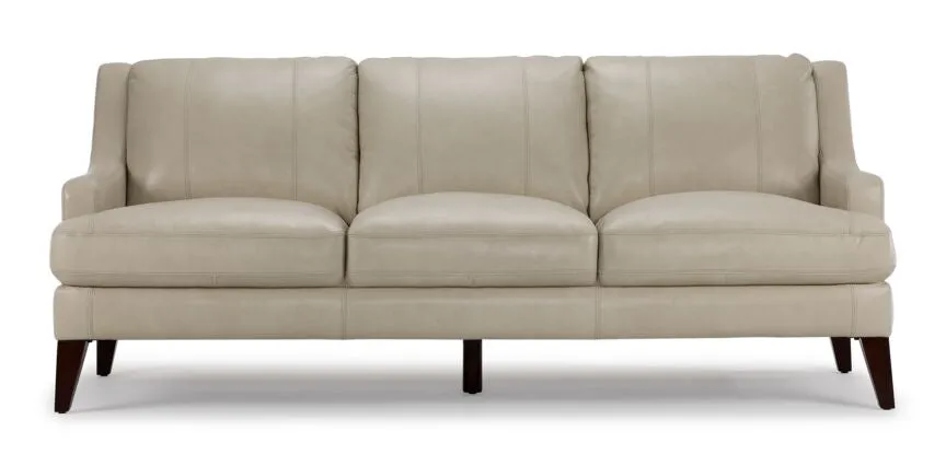 Gerald Leather Sofa - Ivory