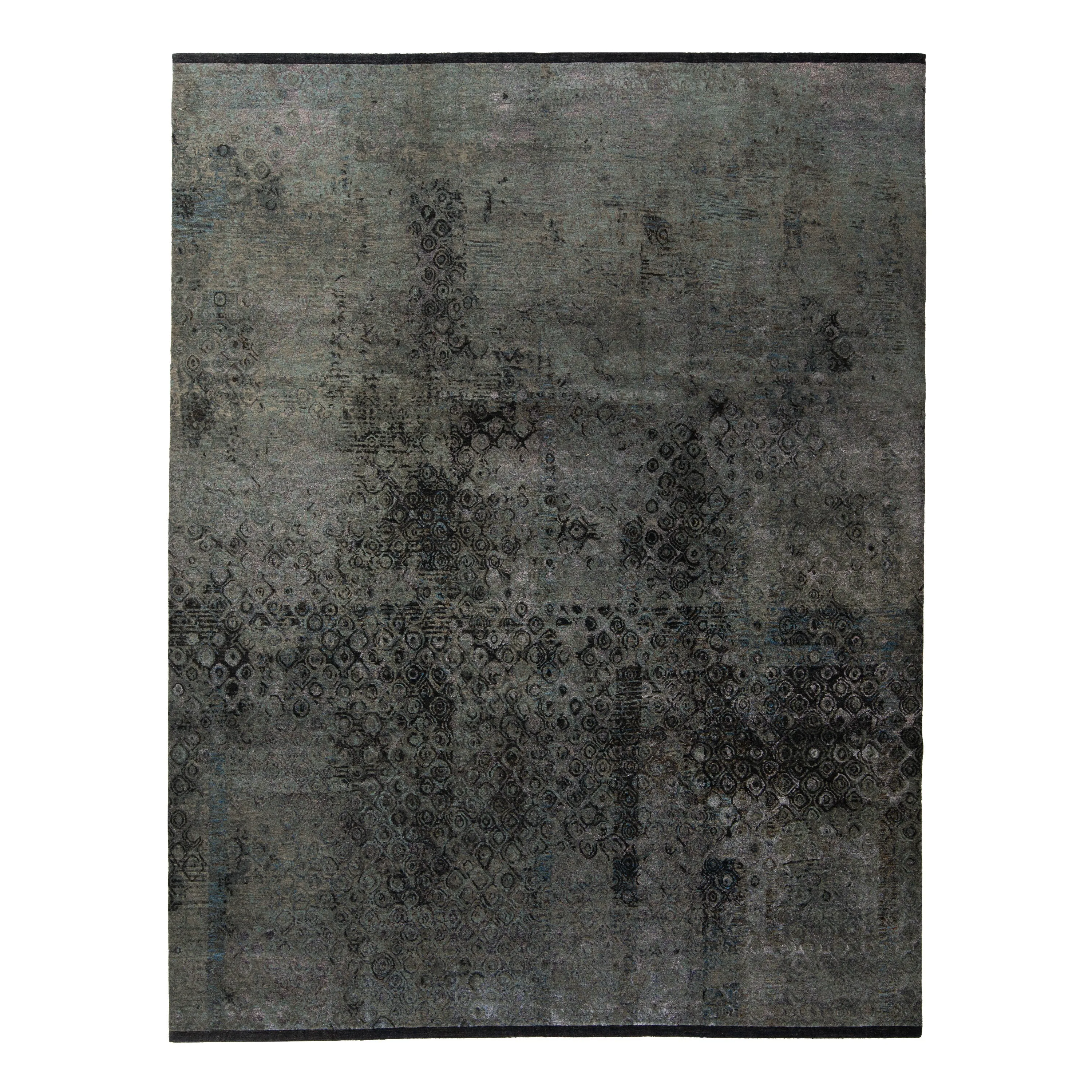 Grey Stelle Modern Tibetan Wool Rug - 9'1" x 11'10"
