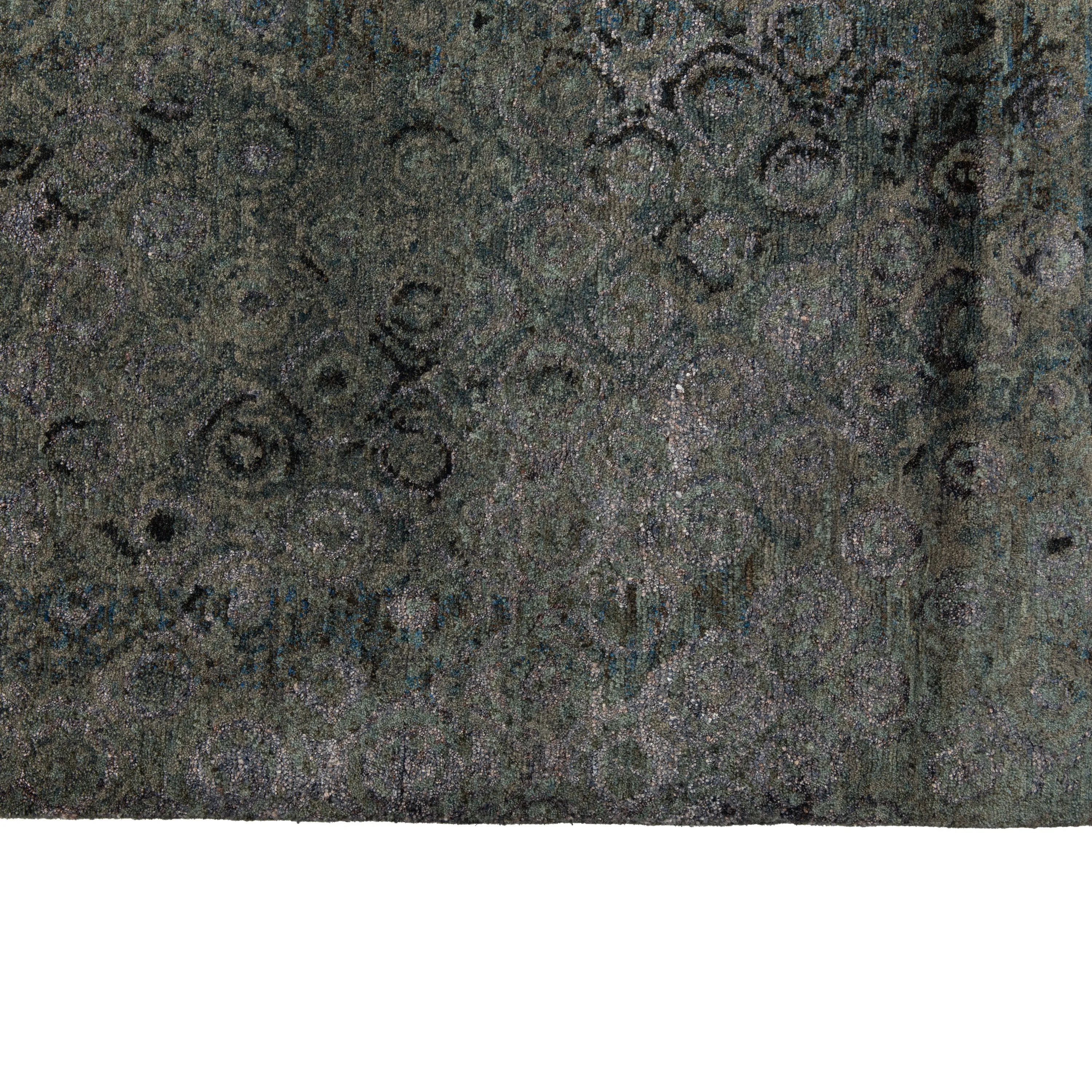 Grey Stelle Modern Tibetan Wool Rug - 9'1" x 11'10"