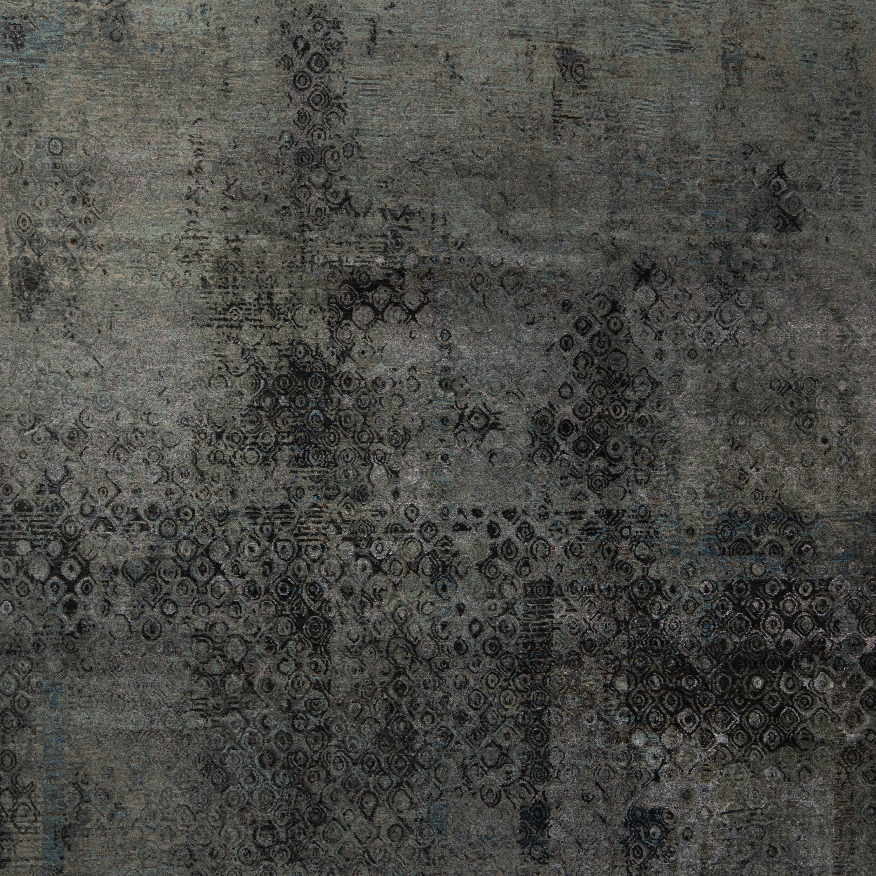 Grey Stelle Modern Tibetan Wool Rug - 9'1" x 11'10"