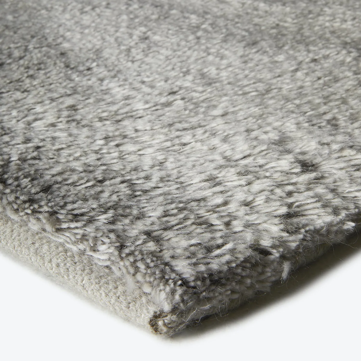 Grey Textured Cashmere & Wool Rug - 10' x 14'
