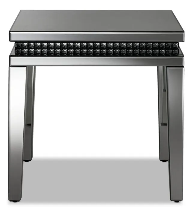 Harlow 24" End Table - Mirrored Glass