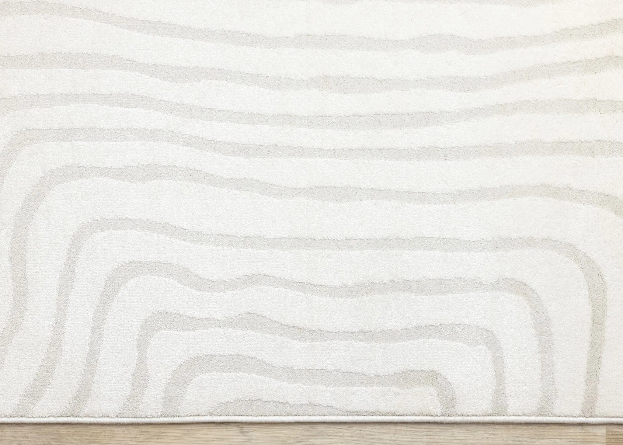 Hayden 5'3" x 7'7" Swirling Lines Area Rug - Grey