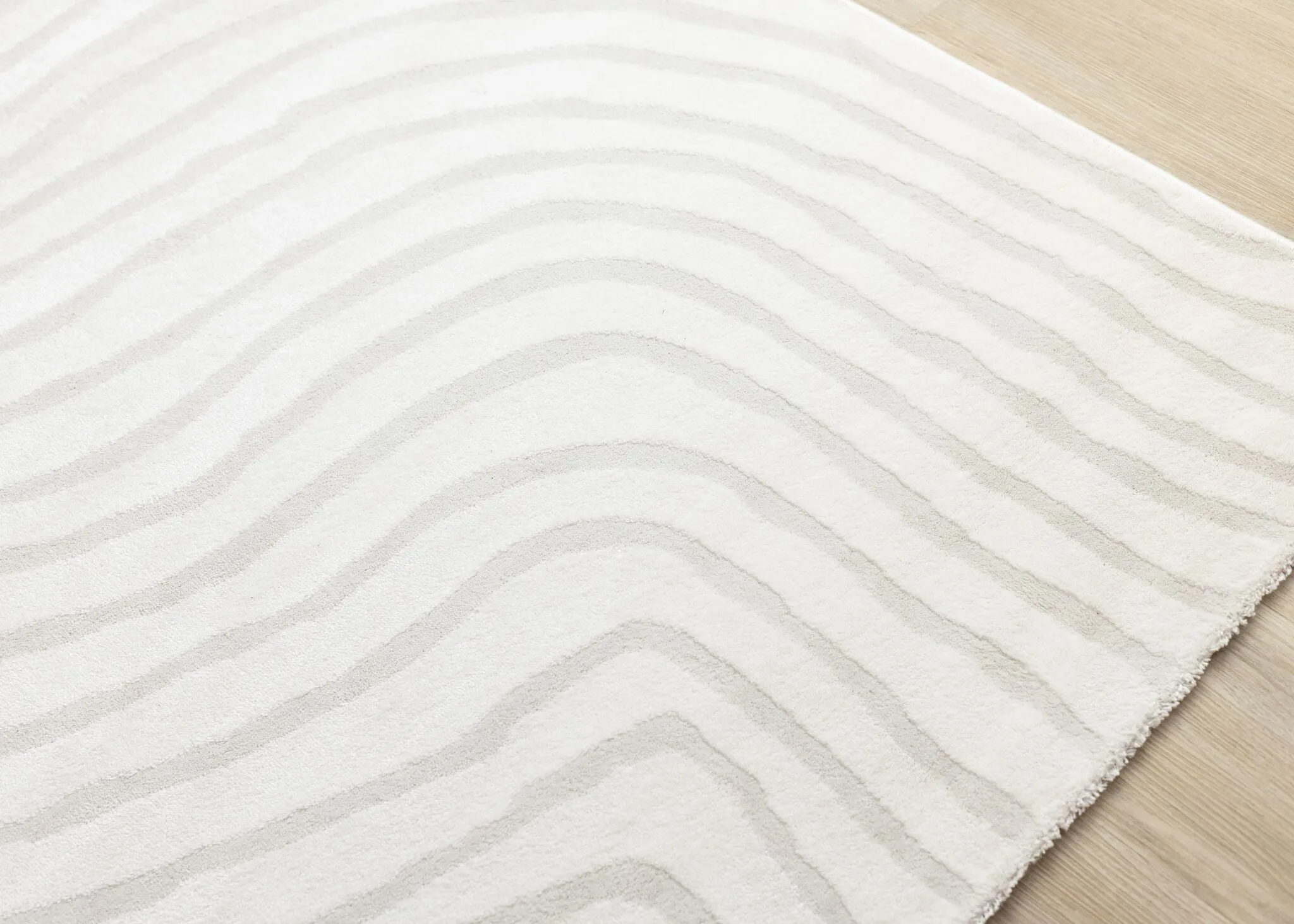 Hayden 5'3" x 7'7" Swirling Lines Area Rug - Grey