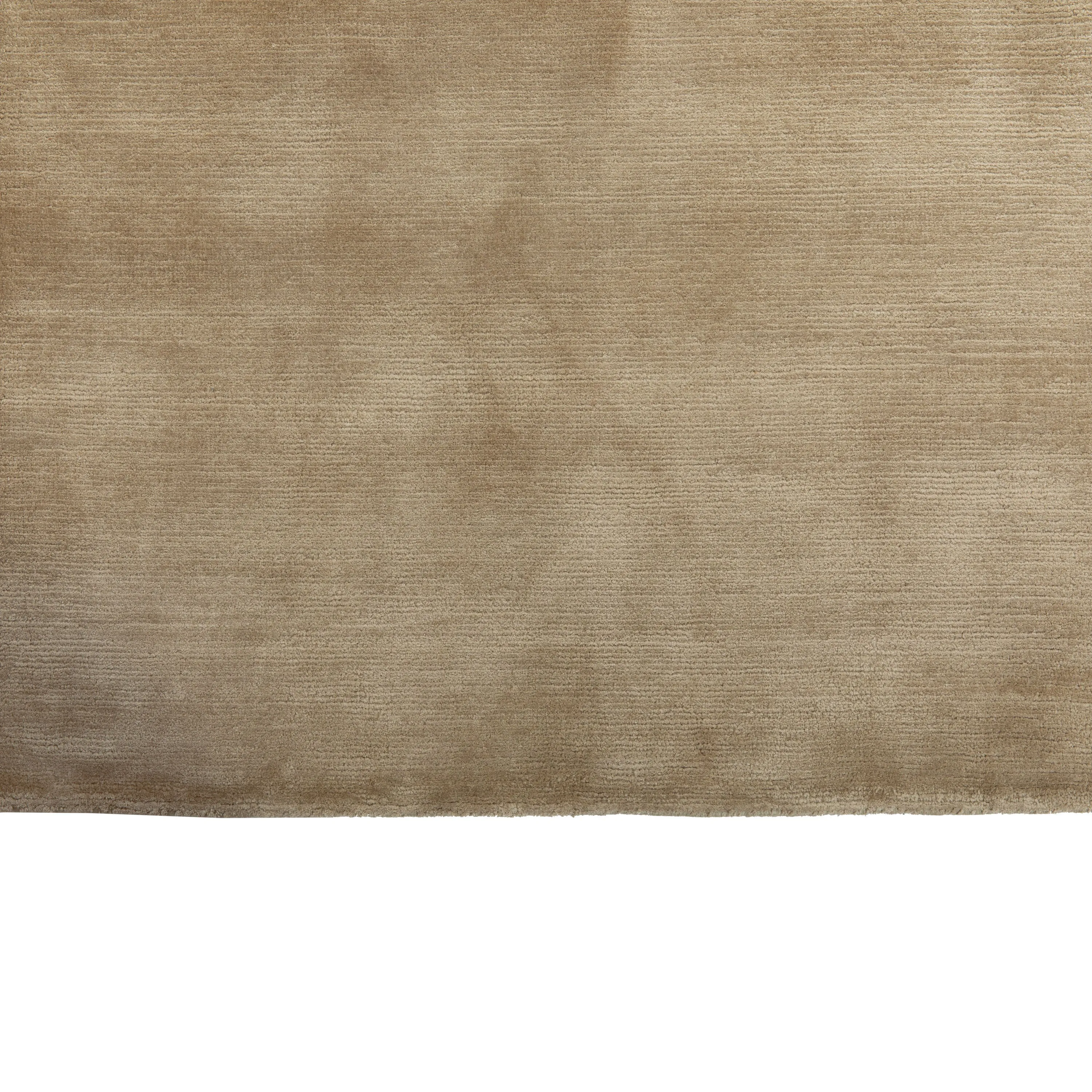 Ivory Modern Tibetan Silk Rug - 7' x 9'2"