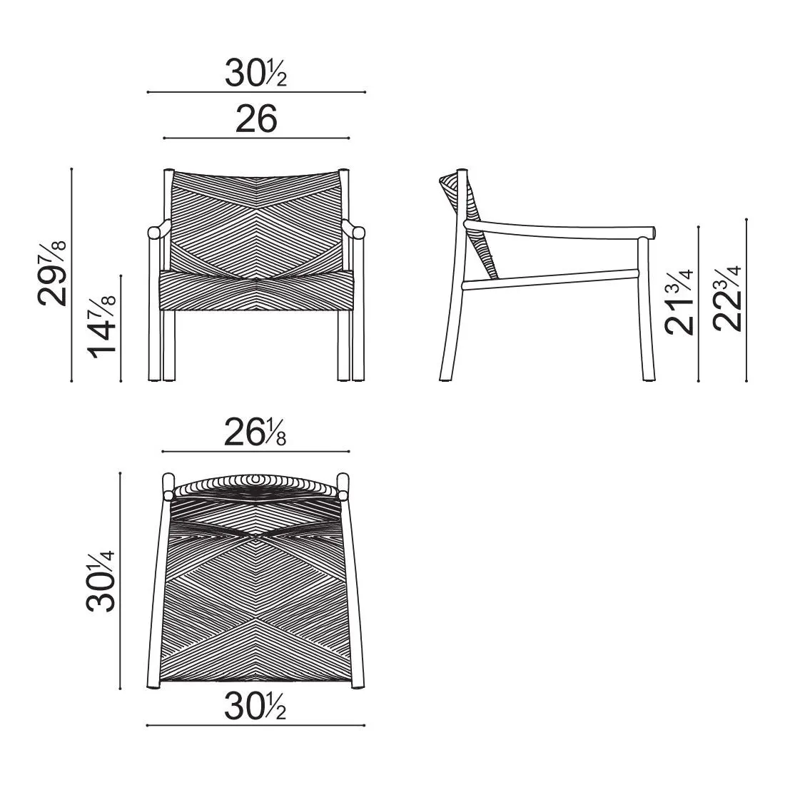 Kata Graphic 3D Knit Lounge Armchair