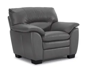Kendrick Leather Chair - Grey
