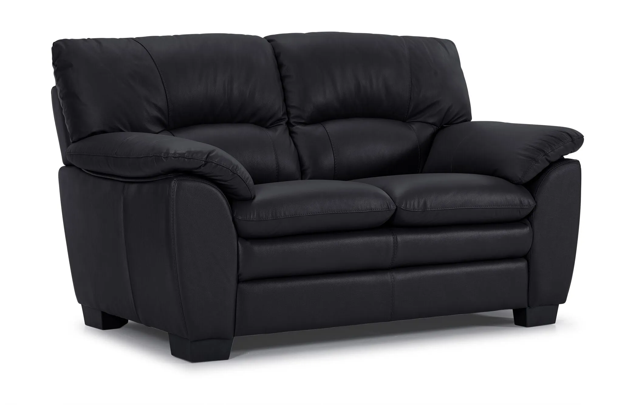 Kendrick Leather Sofa and Loveseat Set - Black