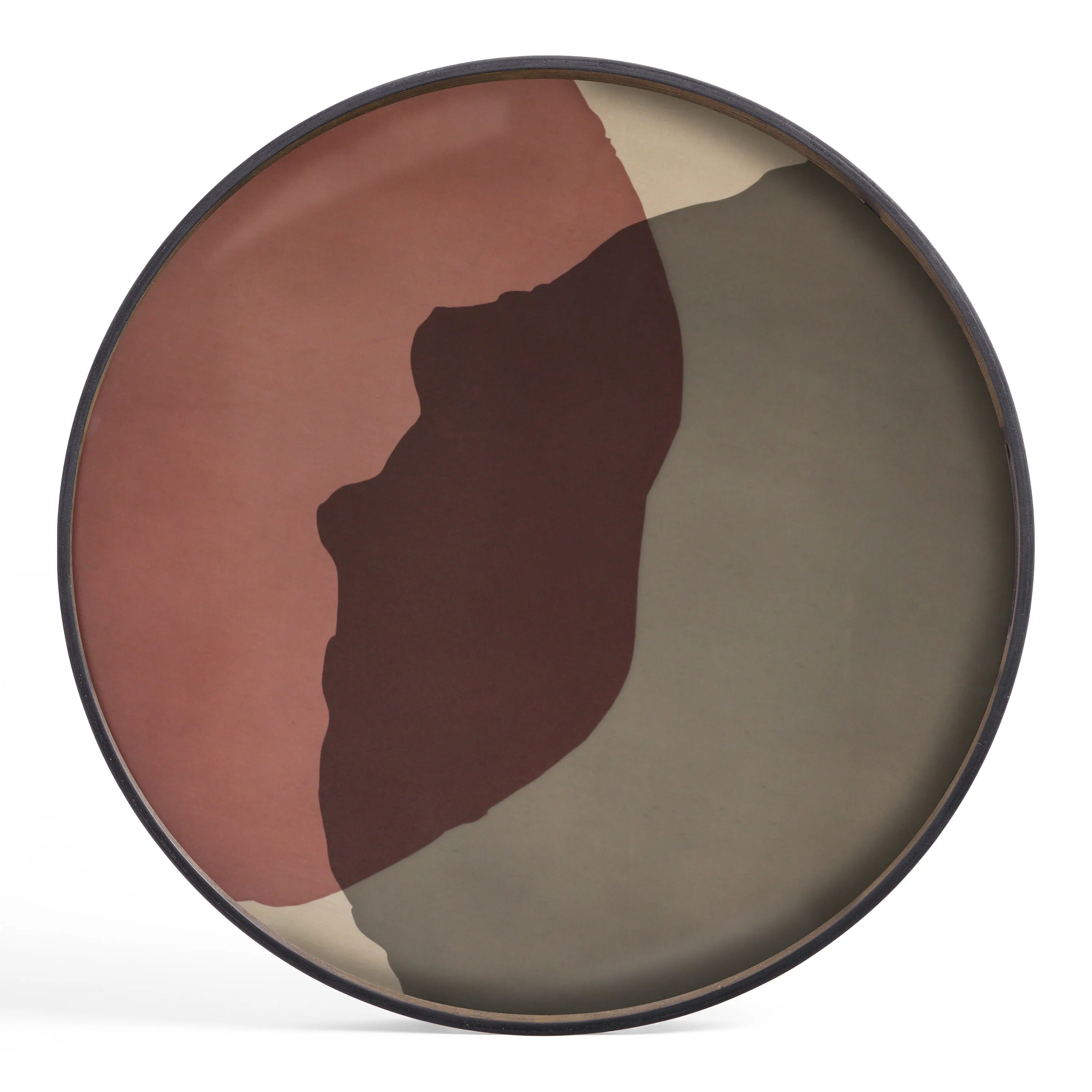 Large Tray Round Coffee Table Set