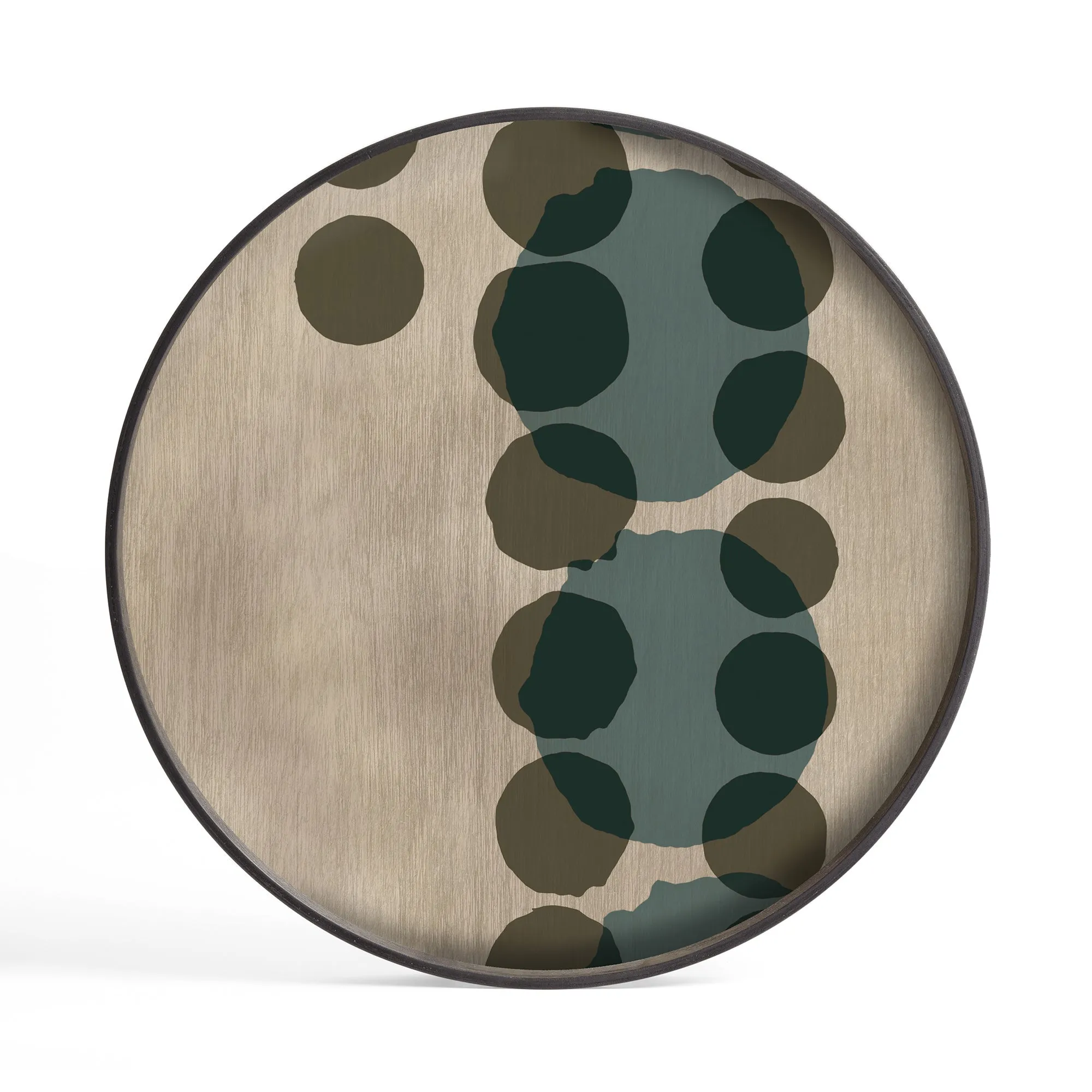 Large Tray Round Coffee Table Set