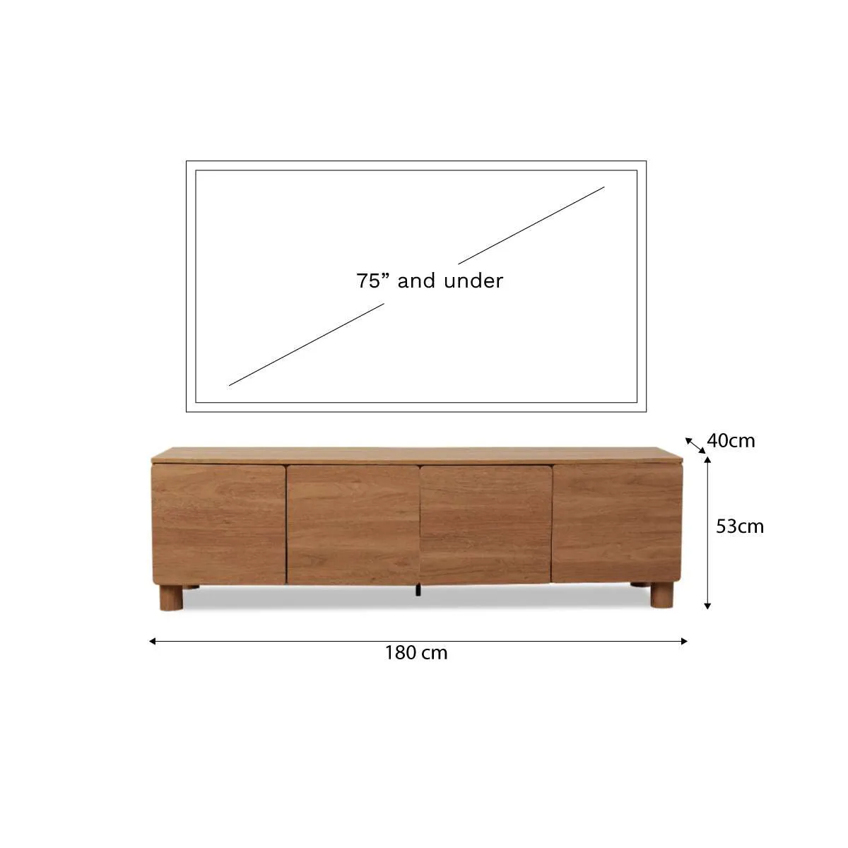 Leeroy Entertainment Unit - Hazelnut Mocka