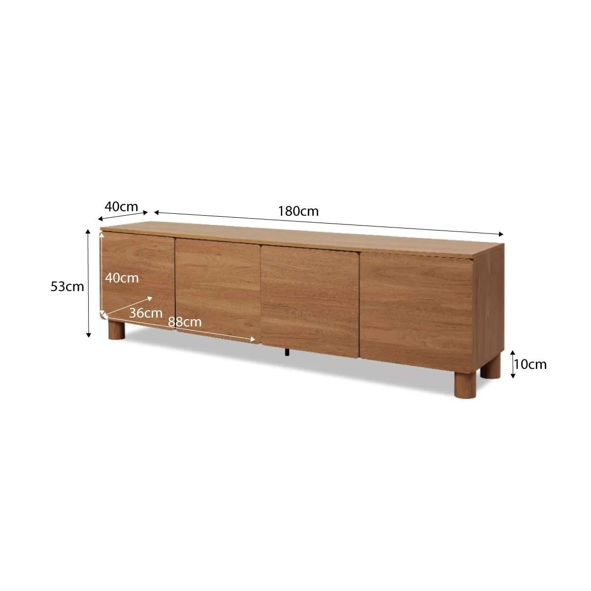 Leeroy Entertainment Unit - Hazelnut Mocka