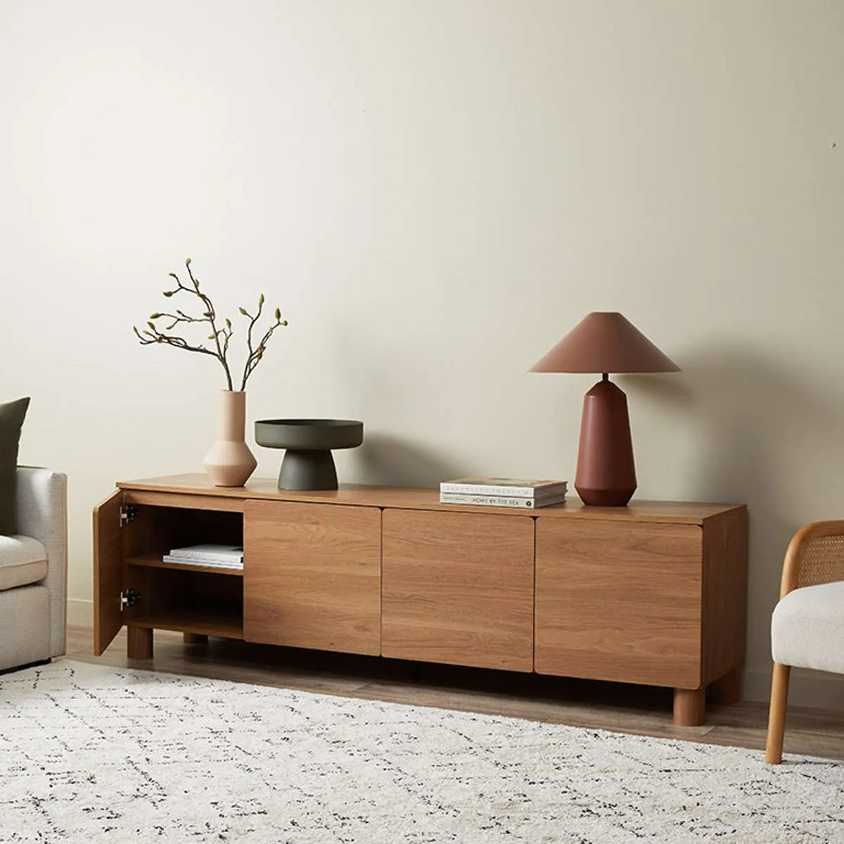 Leeroy Entertainment Unit - Hazelnut Mocka