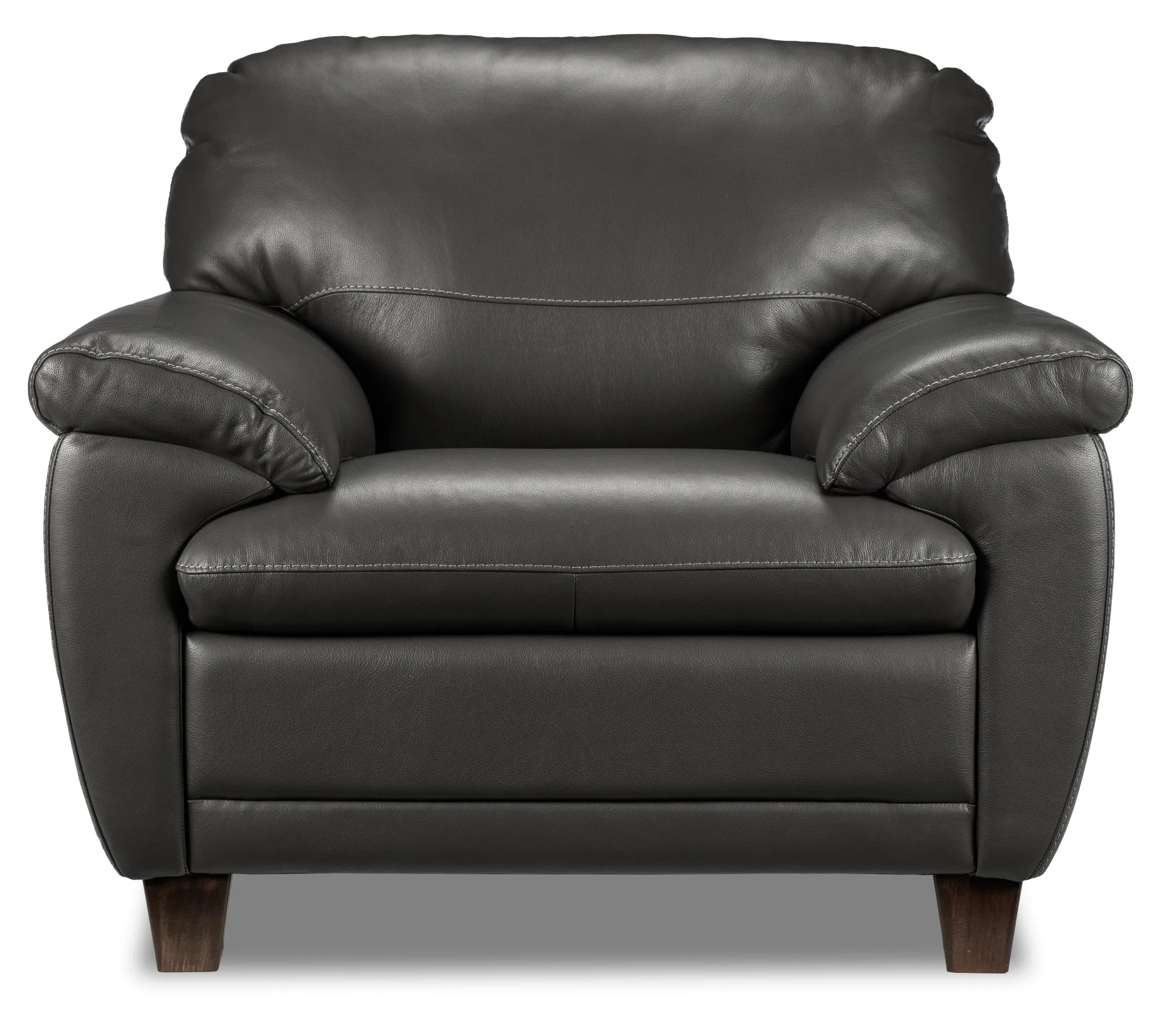 Leonardo Leather Chair - Grey