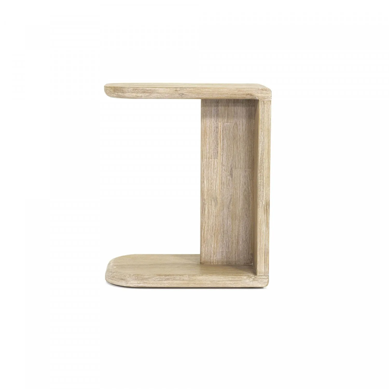 Lofva C-shaped Side Table - Light Brown/Beige
