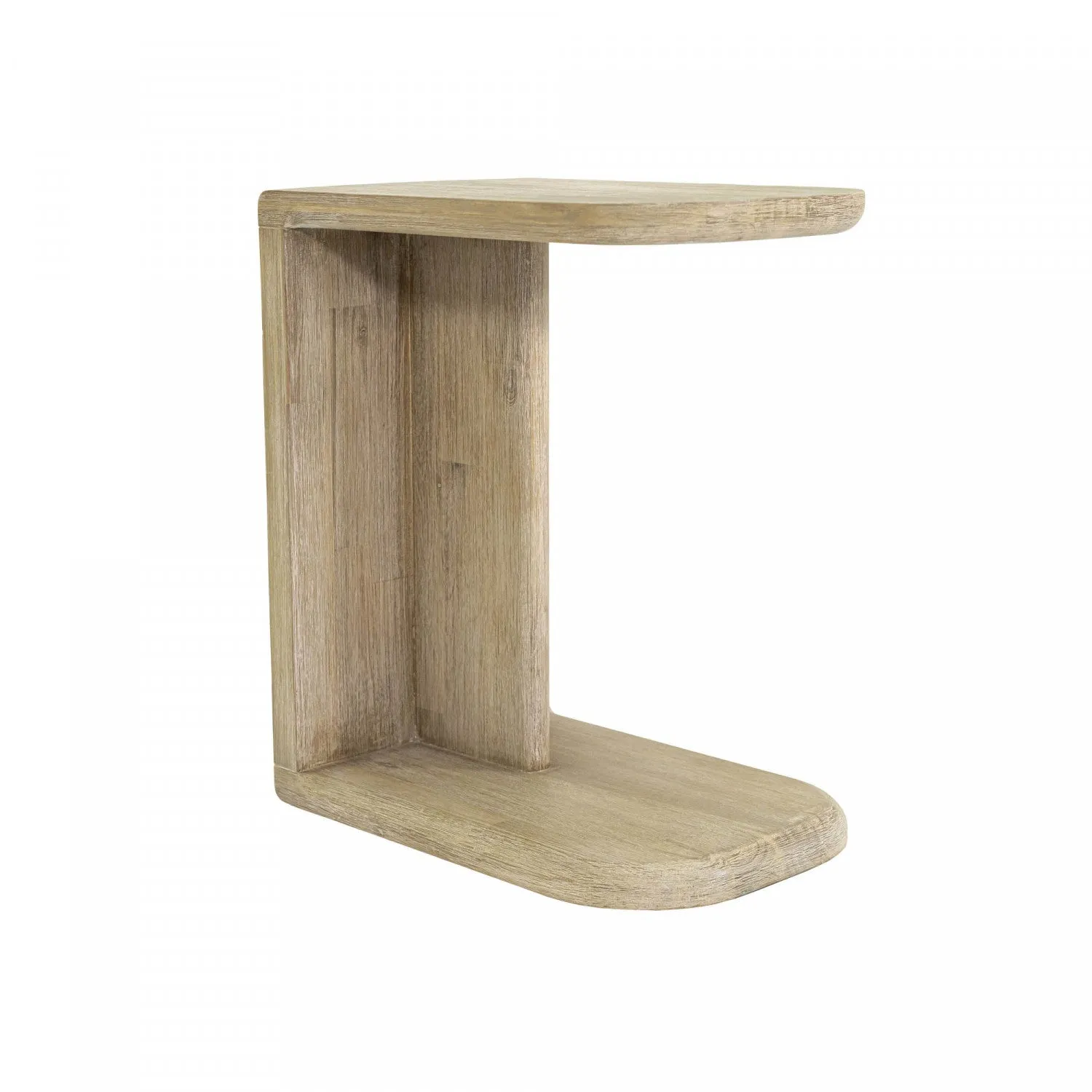 Lofva C-shaped Side Table - Light Brown/Beige