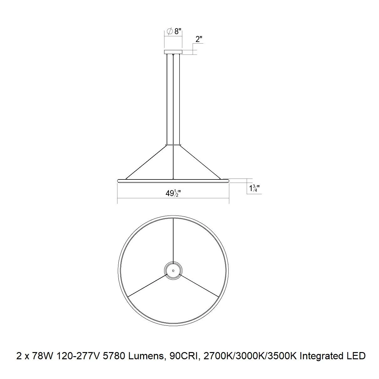 Luna Round LED Pendant Light