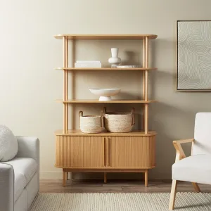 Maeve Shelf With Storage - Natural Mocka