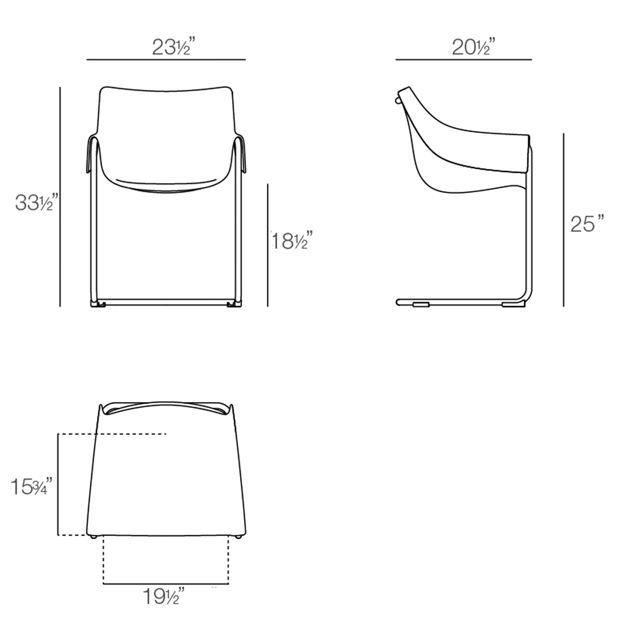 Manta Cantilever Armchair (Set of 2)