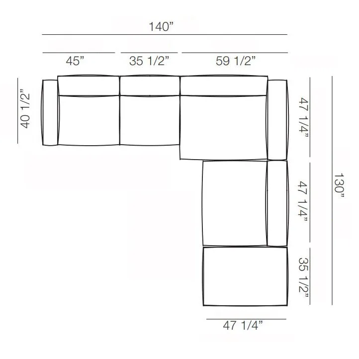 Marechiaro MH11 Corner Module Sofa