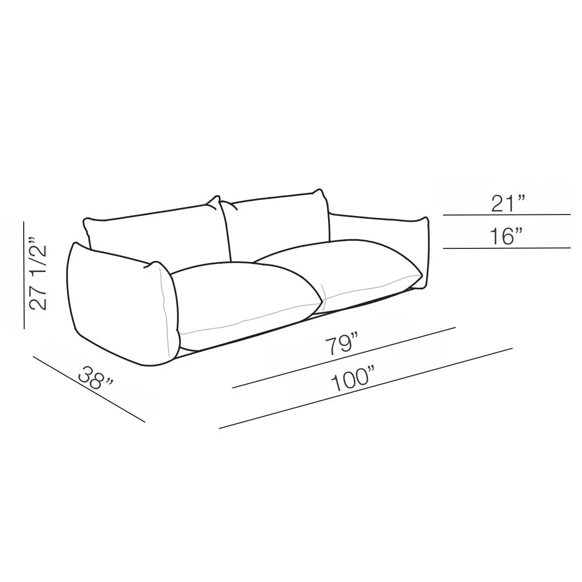 Marenco Capsule 3-Seater Sofa