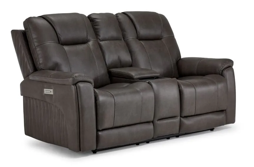 Matrix Triple Power Reclining Sofa, Loveseat and Chair Set - Smoke