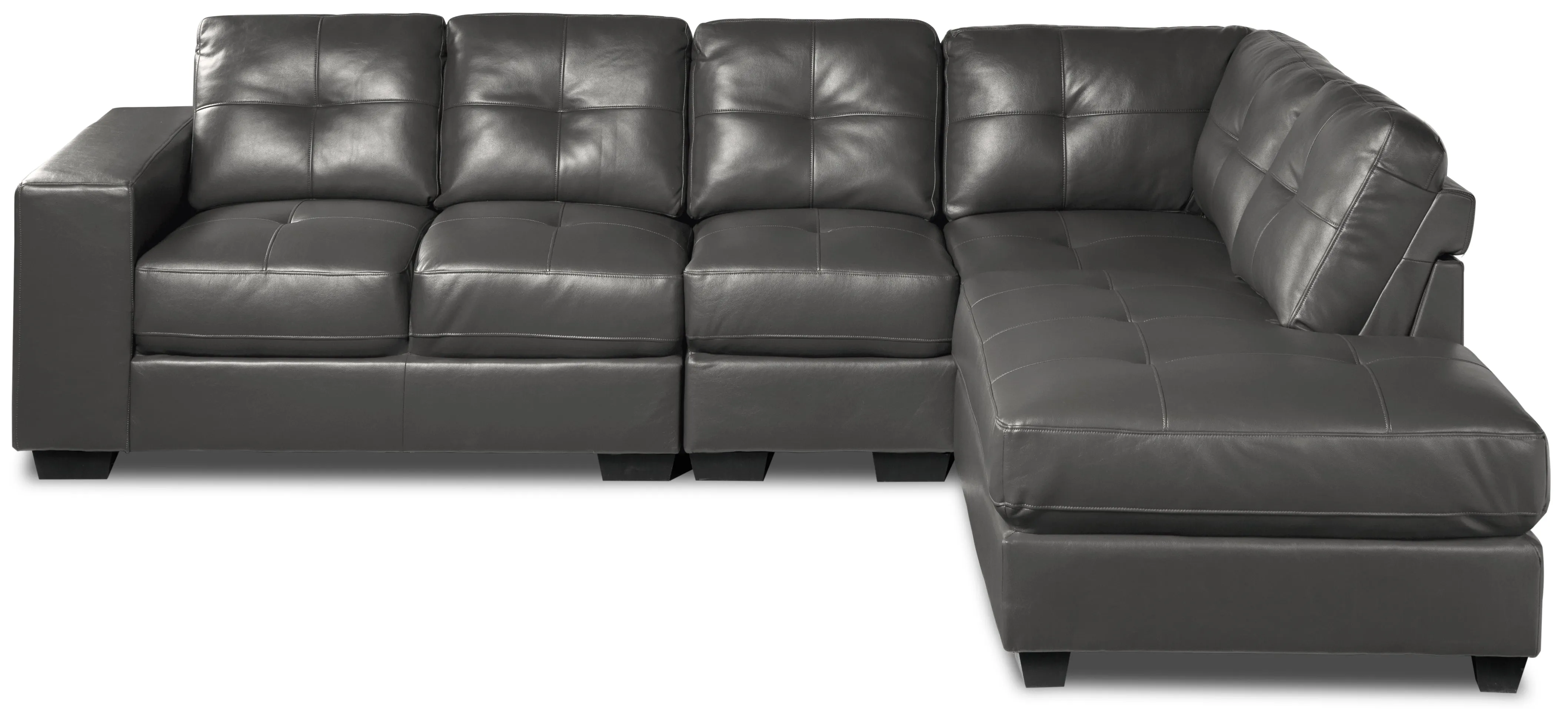 Meldrid 4-Piece Sectional with Right Facing Chaise - Grey