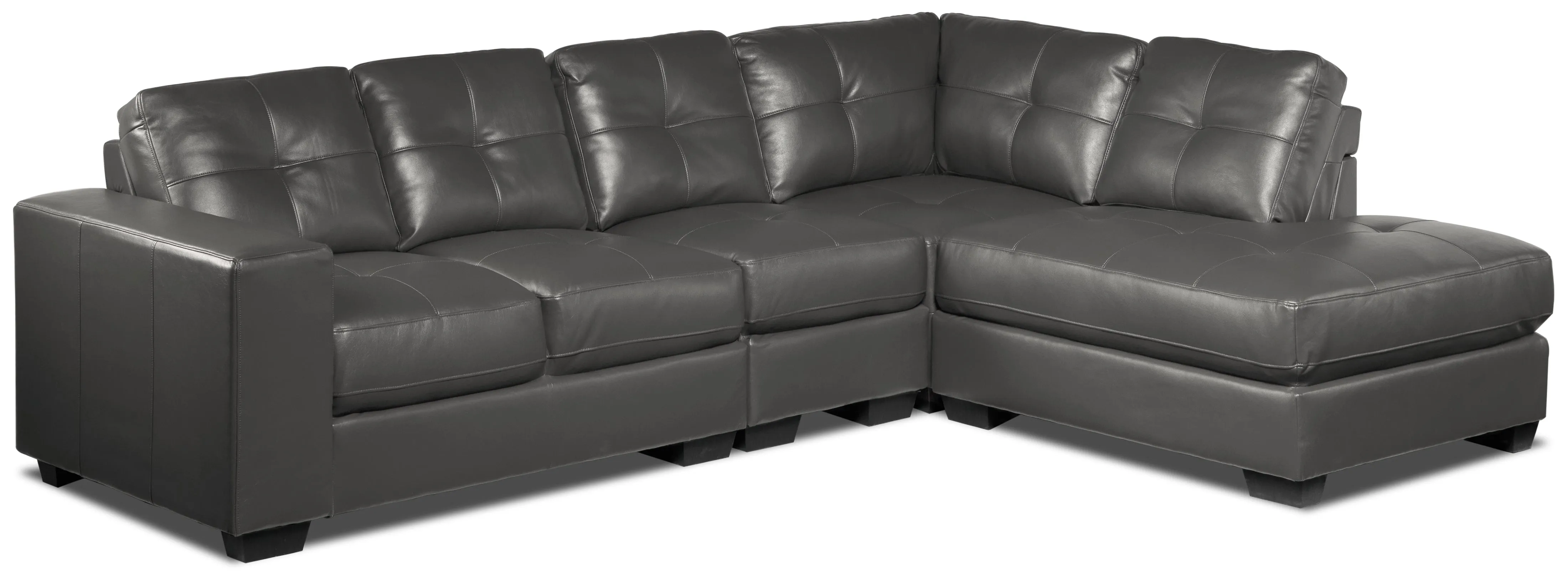 Meldrid 4-Piece Sectional with Right Facing Chaise - Grey