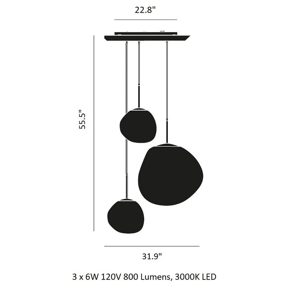 Melt LED Multi-Light Pendant Light