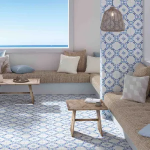 Mestral Flower Pattern Porcelain Tile 22x22cm Matt