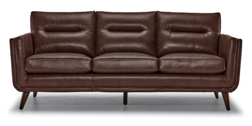 Miguel Leather Sofa - Cobblestone