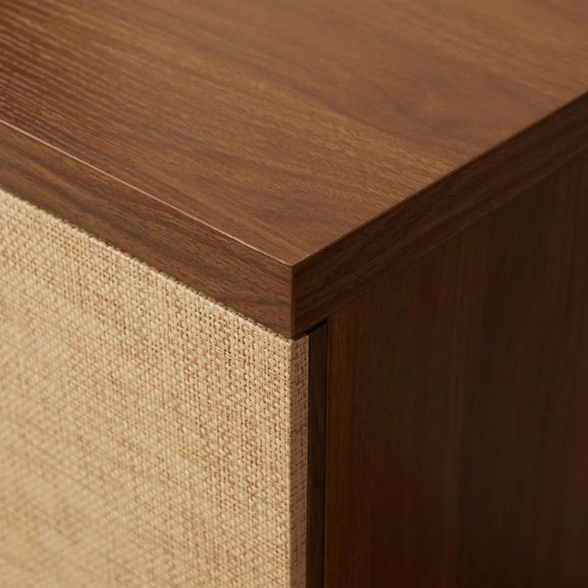 Minato Textured Entertainment Unit - Walnut Mocka