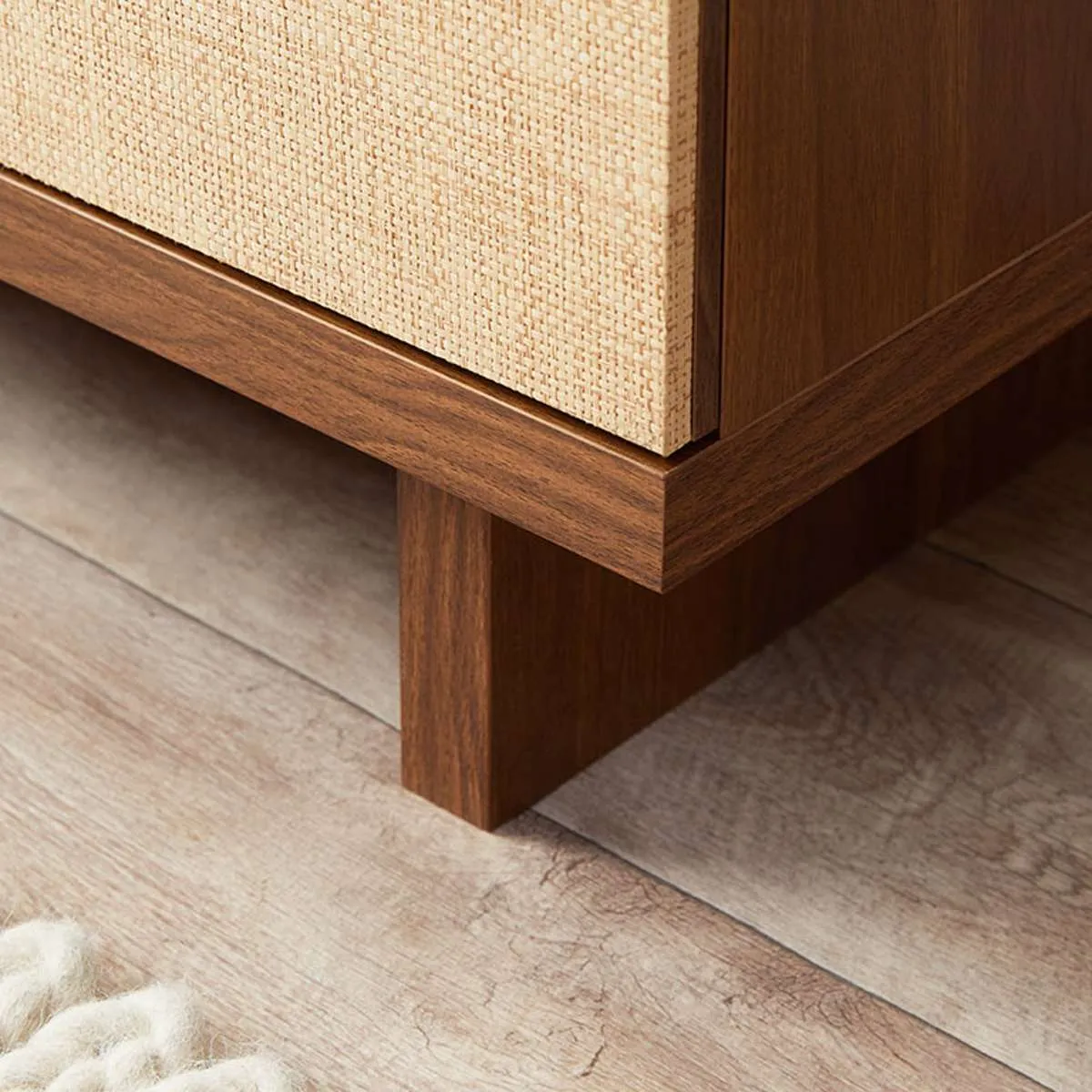 Minato Textured Entertainment Unit - Walnut Mocka