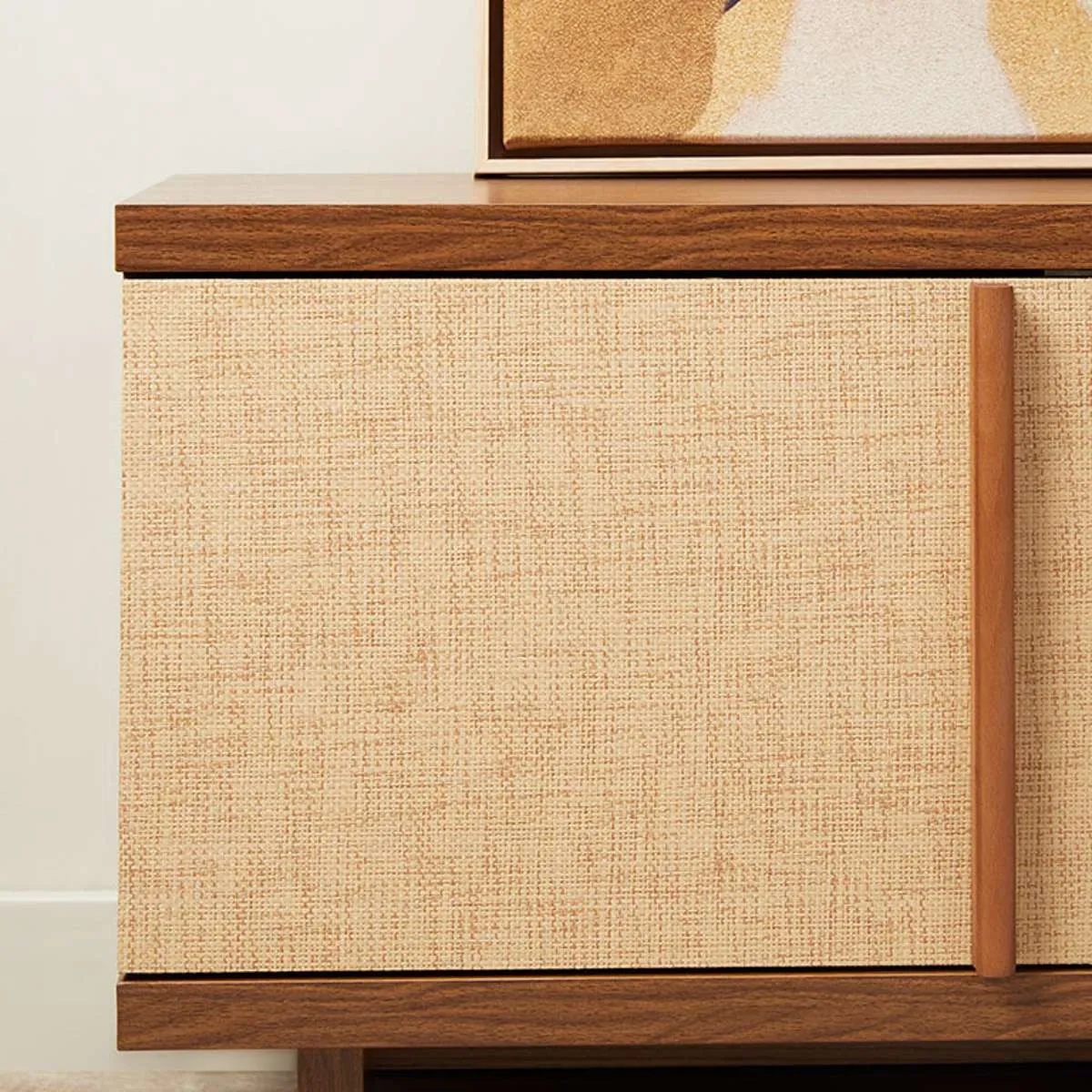 Minato Textured Entertainment Unit - Walnut Mocka