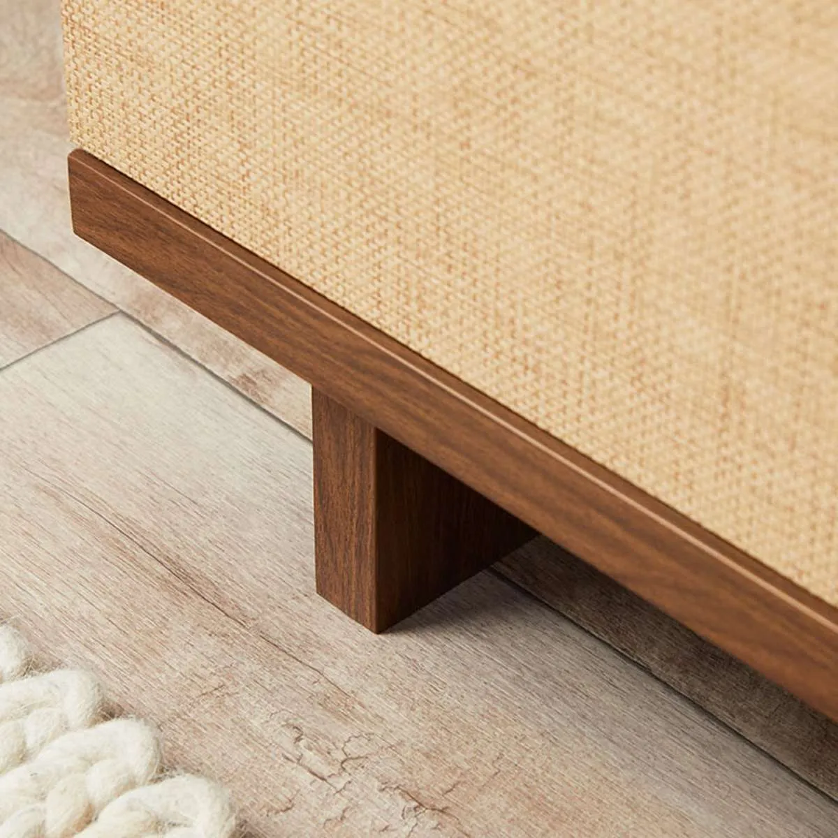 Minato Textured Entertainment Unit - Walnut Mocka