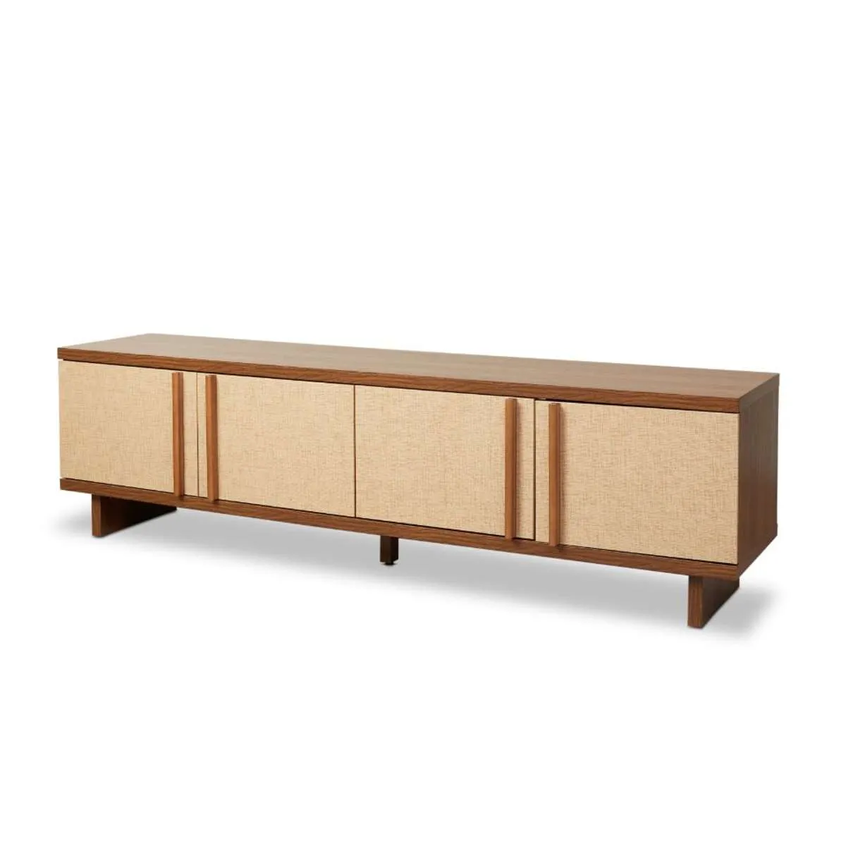 Minato Textured Entertainment Unit - Walnut Mocka