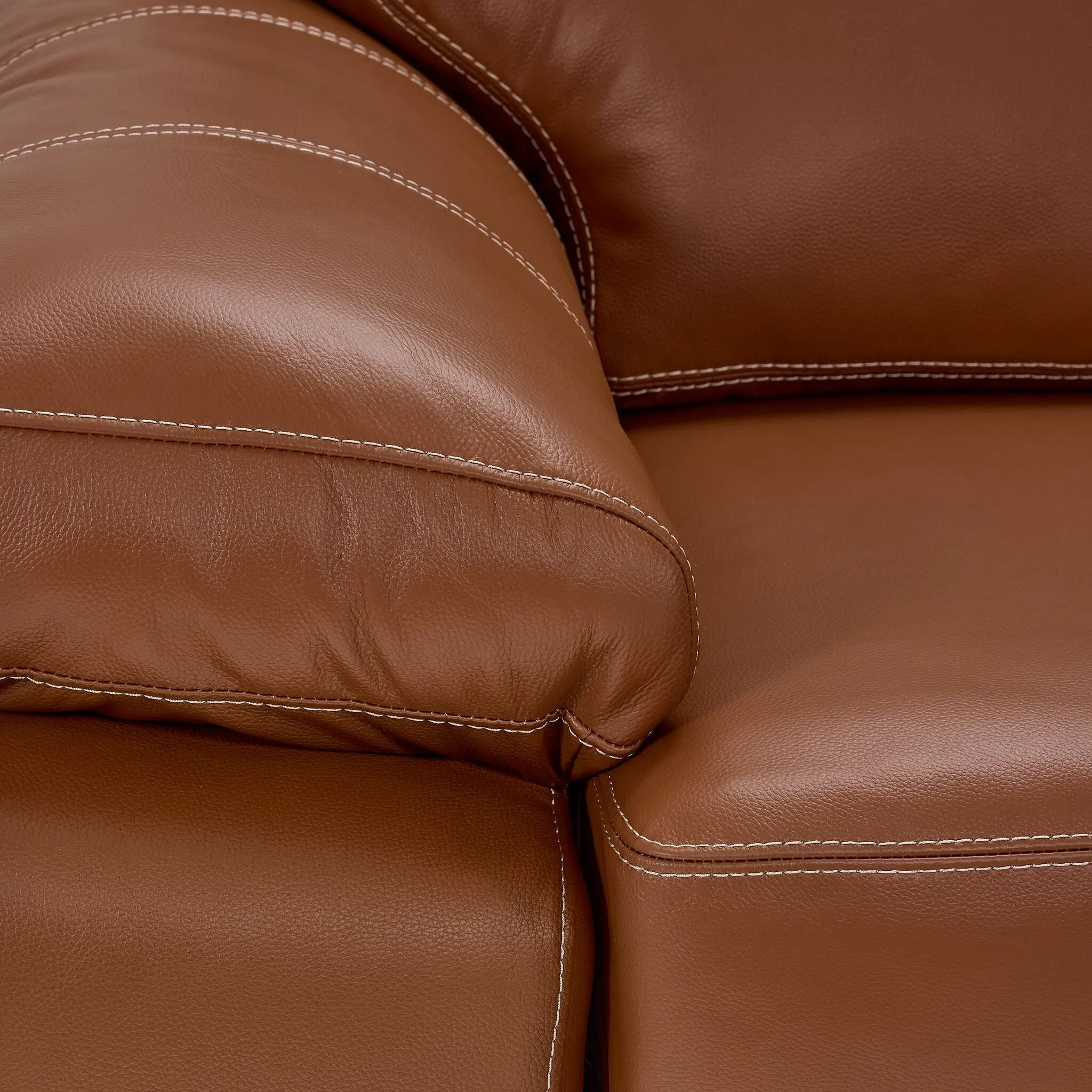 Morrison II Leather Loveseat - Cognac