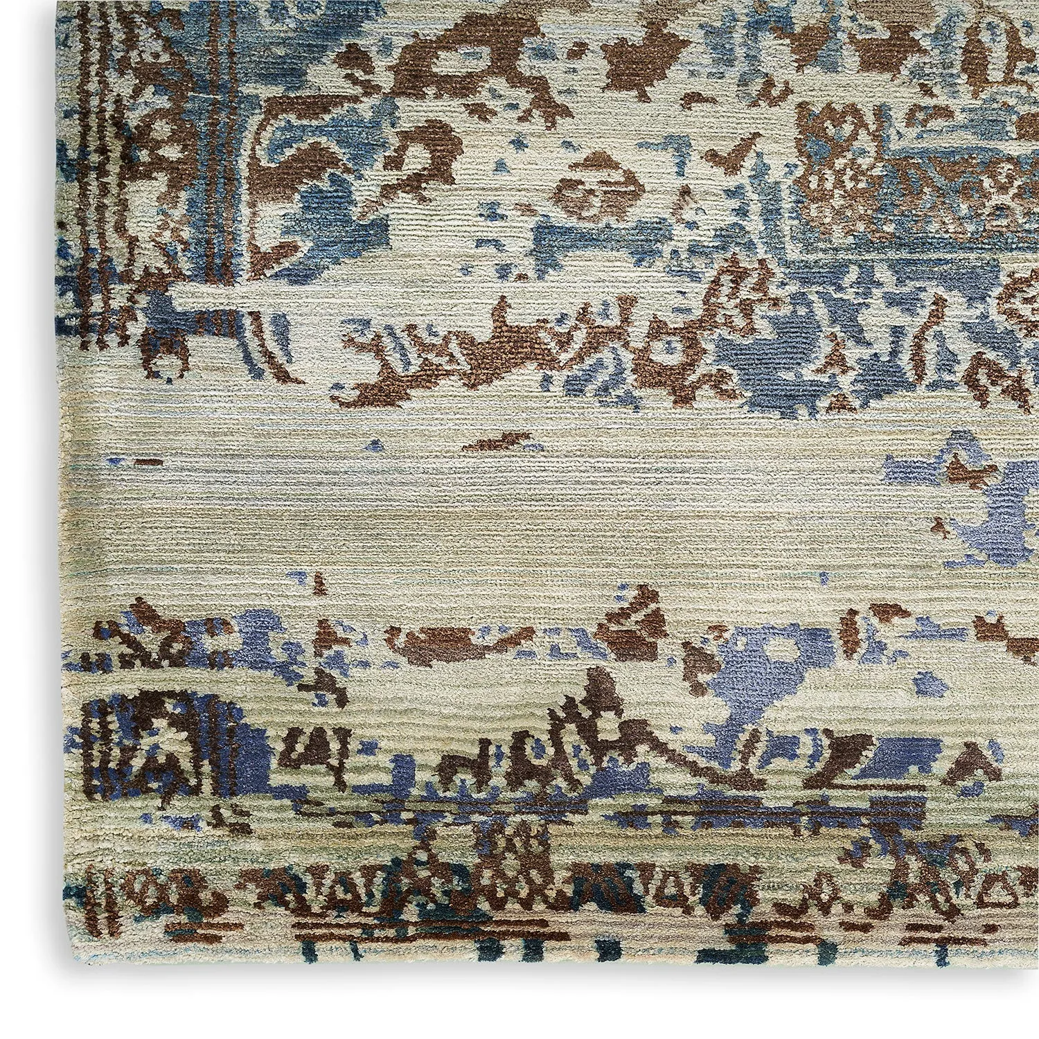 Multicolored Nu Vibrant Modern Tibetan Silk Rug - 9' x 11'1"