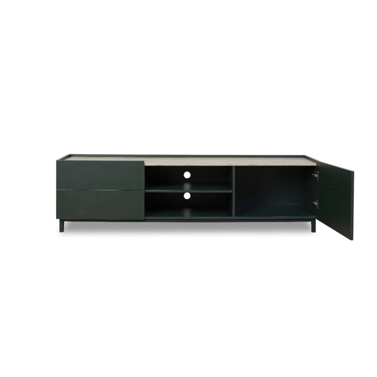 Murphy Entertainment Unit - Green/Natural Mocka