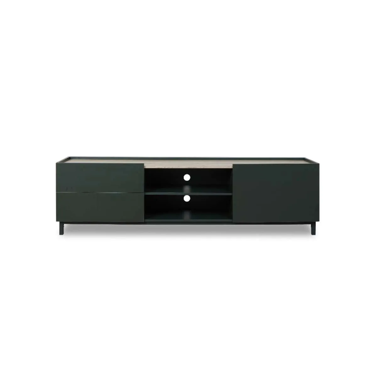 Murphy Entertainment Unit - Green/Natural Mocka