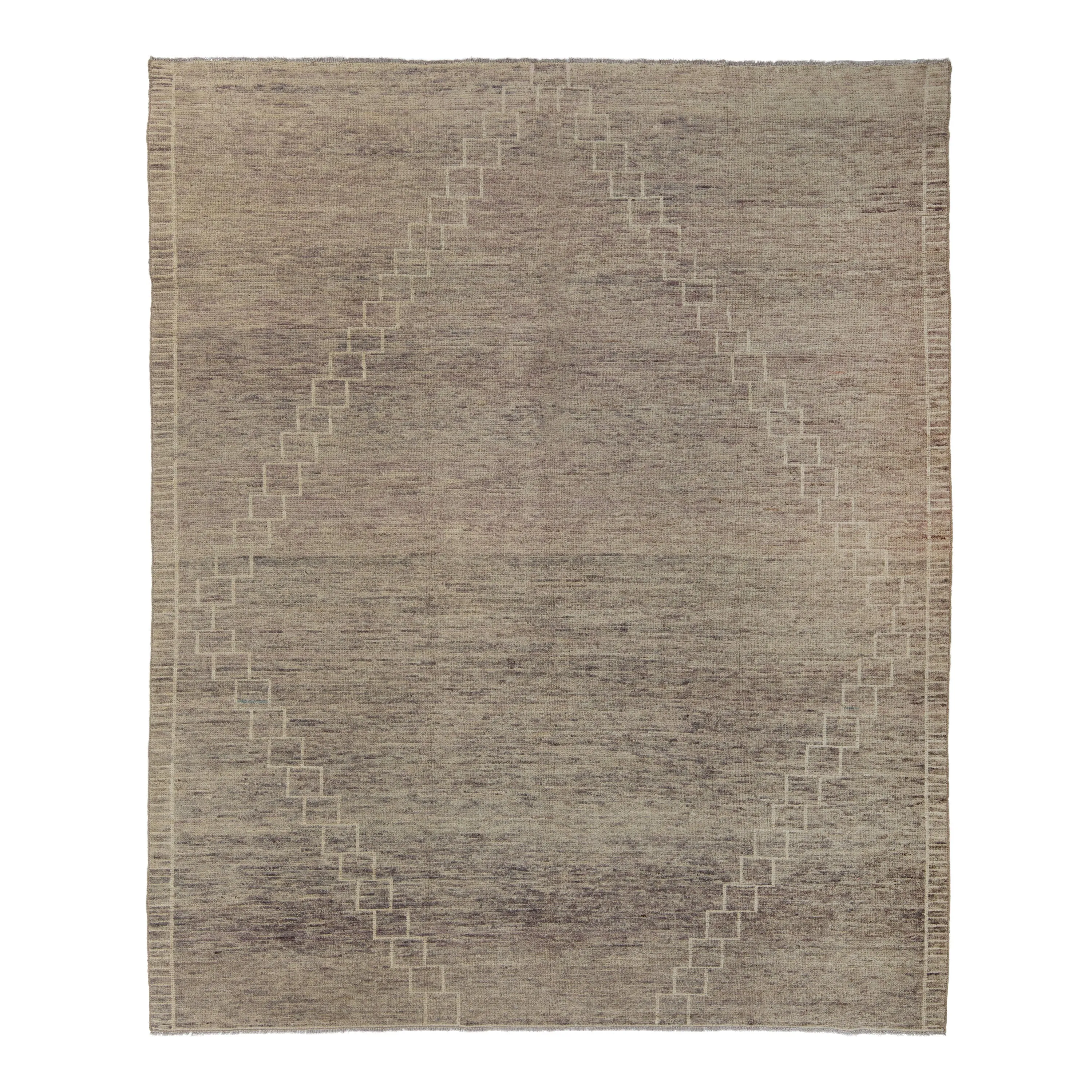Natural Zameen Transitional Wool Rug - 8'11" x 10'7"