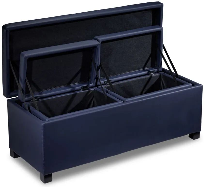 Paloma 3-Piece Ottoman - Navy