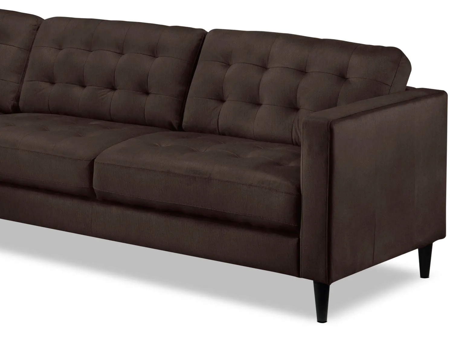 Paragon 2-Piece Sectional with Left-Facing Chaise - Dark Chocolate