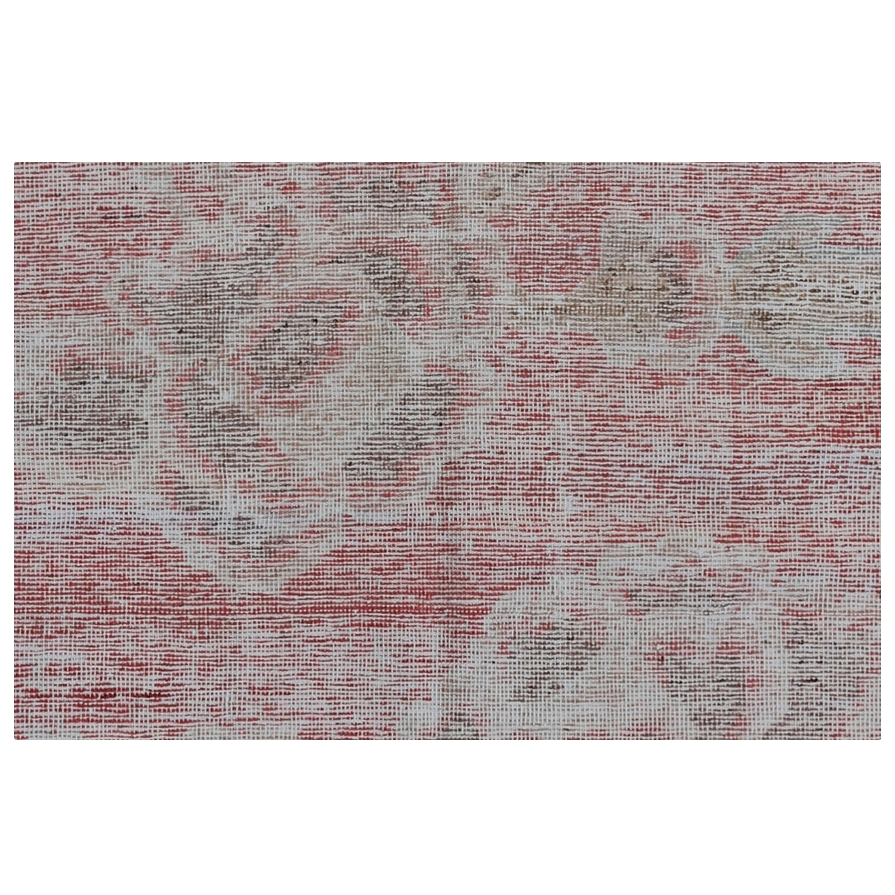 Pink & Grey Vintage Wool Cotton Blend Rug - 4'10" x 6'7"